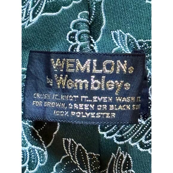 Vintage 70s Green Owl Tie Groovy Hipster Indie Alternative Collegiate Professor - Picture 5 of 7